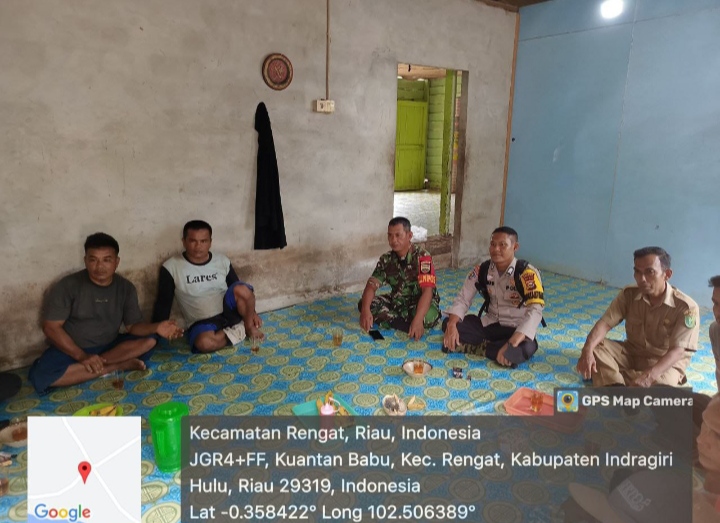 Kebersamaan Bersama Babinsa, Bhabinkamtibmas Dan Kepala Desa Kuantan Babu Semakin Akrab Dengan Warga Binaan