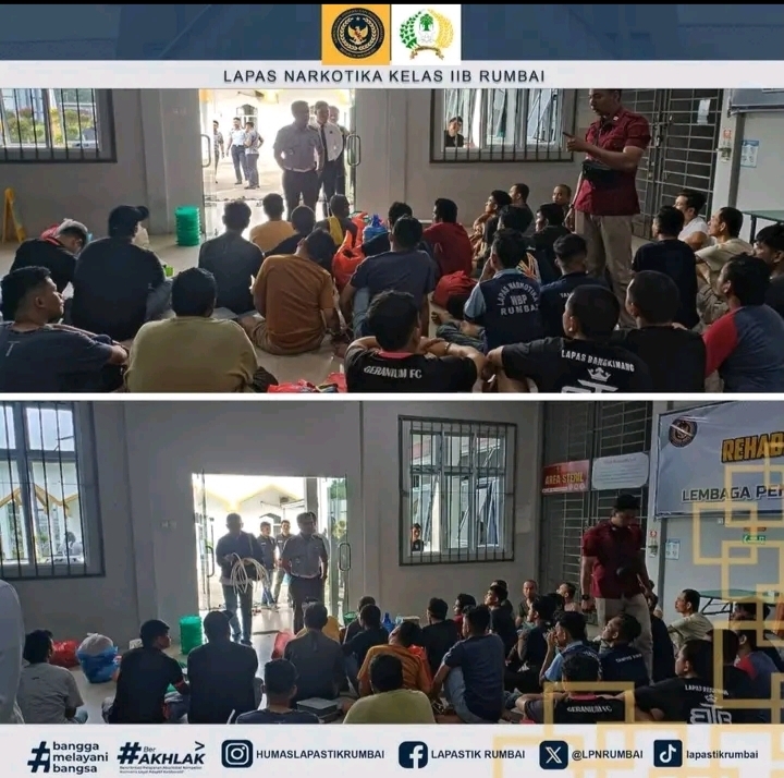 Lapas Narkotika Rumbai Terima Mutasi 40 Warga Binaan dari Lapas Tembilahan