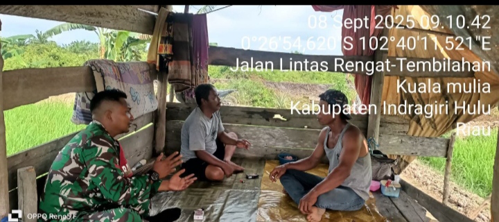 Silaturahmi Diwilayah Desa Untuk Jaga Hubungan Antar TNI Dan Masyarakat Binan Melalui Komsos