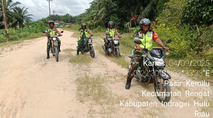 Meski Diguyur Hujan Diwilayah Binaan Babinsa Tetap Dijalankan Sosialisasi Karhutla