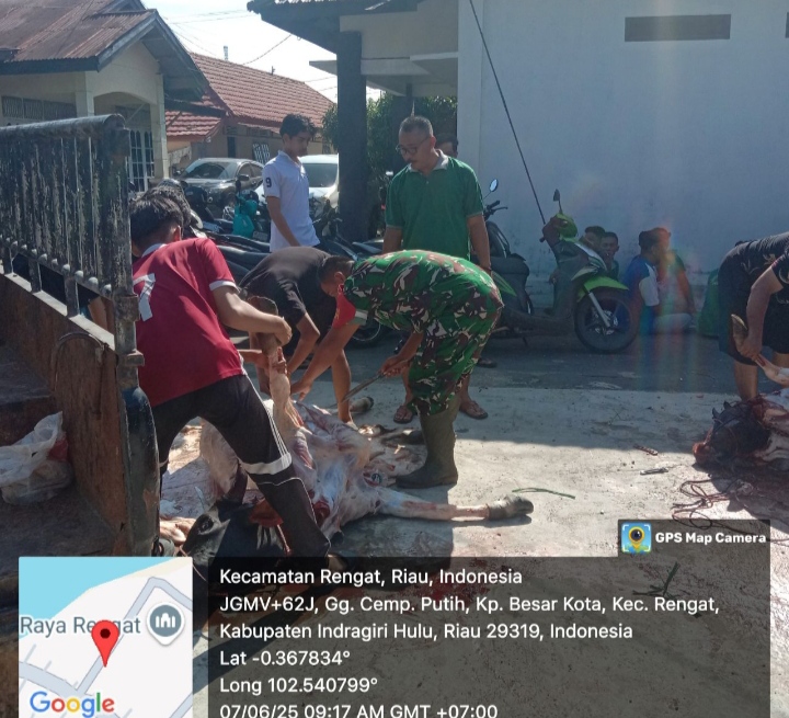 Damping Serta Penyembelihan Hewan Qurban Babinsa Dan Warga Kambesko Saling Kompak