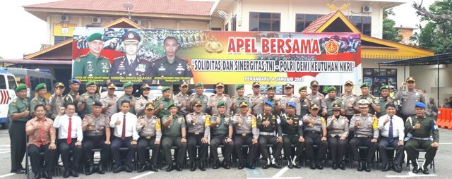 Kapolresta Pekanbaru : Apel Bersama ini Wujud Peningkatan Sinergitas TNI-POLRI