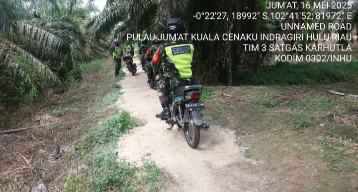 Babinsa Koramil 01/Rengat Kodim 0302/Inhu Ingatkan Masyarakat Mencegah Lebih Baik Daripada Memadamkan Karhutla