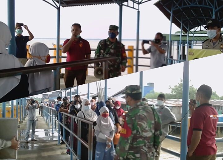 Polsek Kuala Kampar Terus Perketat Aturan Prokes Untuk Mencegah Penyebaran Covid-19
