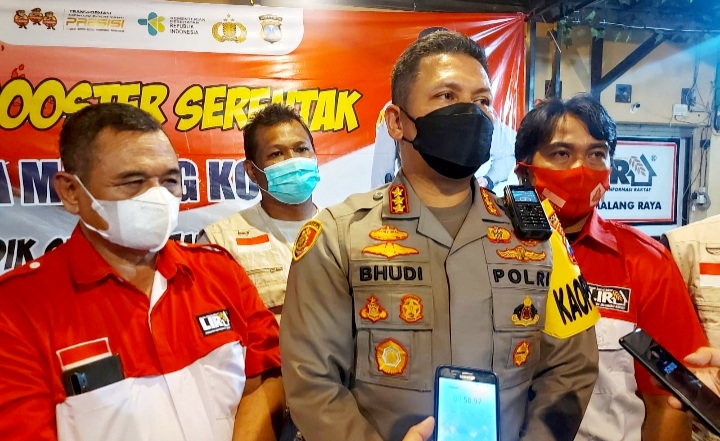 Jelang Mudik, Polresta Malang Kota Gandeng LIRA Gelar Vaksinasi Booster