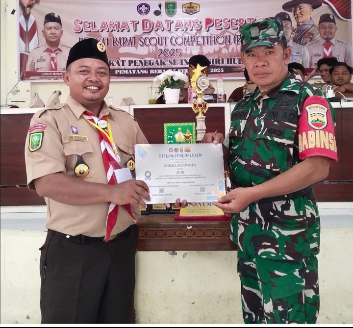 Babinsa Dampingi Kegiatan Pramuka Penegak Berbagai Sekolah Se-Kwartir Cabang Indragiri Hulu