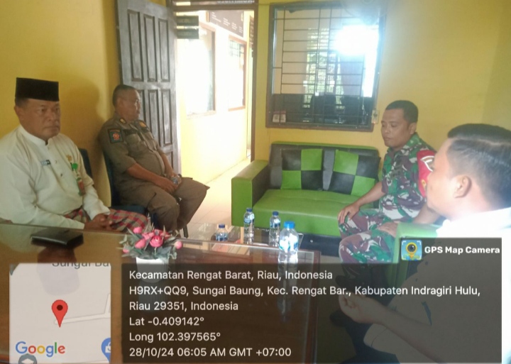 Dalam Mempererat Hubungan Sinergitas Babinsa Koramil 01/Rengat Komsos Dengan Perangkat Desa.