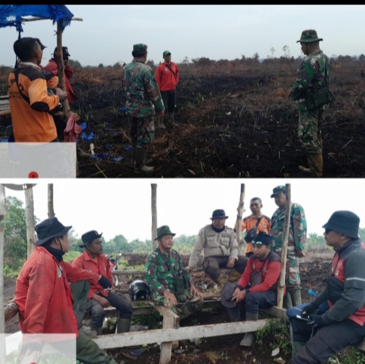 Alhamdulillah, Diguyur Hujan Deras Kebakaran Di Desa Sei Guntung Hilir Padam