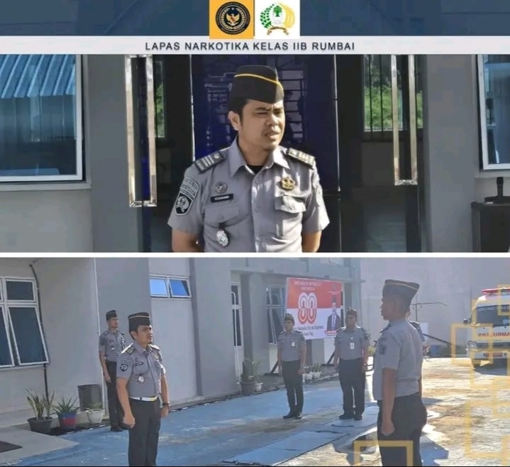 Bekerja Sesuai dengan Tupoksi, Kasi Adm.Kamtib Pimpin dan Berikan Amanat Apel Pagi Lapas Narkotika Rumbai