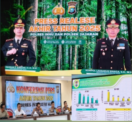 Kapolres Inhu Tunjukkan Keseriusannya Brantas Narkoba Di Inhu Terlihat Pada Capaian Kinerja Tahun 2025 Perkara Narkoba Unggul