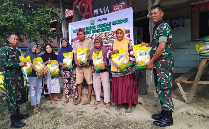 Kodim 0302/Inhu Terus Lakukan Gerakan pangan murah(GPM) di wilayah kodim 0302/Inhu - Kuansing