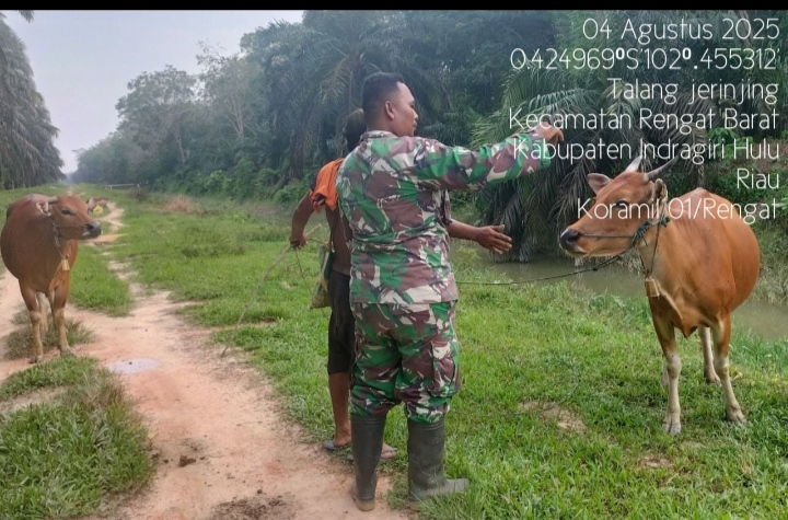Rutinitas Lakukan Pencegahan Secara Dini Babinsa Lakukan Komsos Dengan Warga Desa Talang Jerinjing.