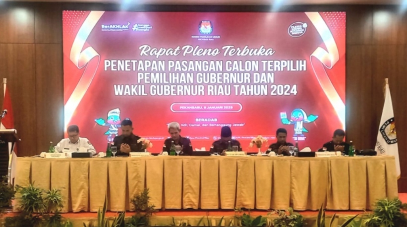 KPU Riau Resmi Menetapkan Pasangan Wahid-SF Harianto Sebagai Gubernur dan Wakil Gubernur