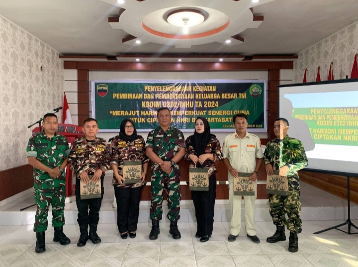 Dandim 0302/Inhu Diwakili Kasdim 0302/Inhu Lakukan Pembinaan Pemberdayaan KB TNI Tahun 2024