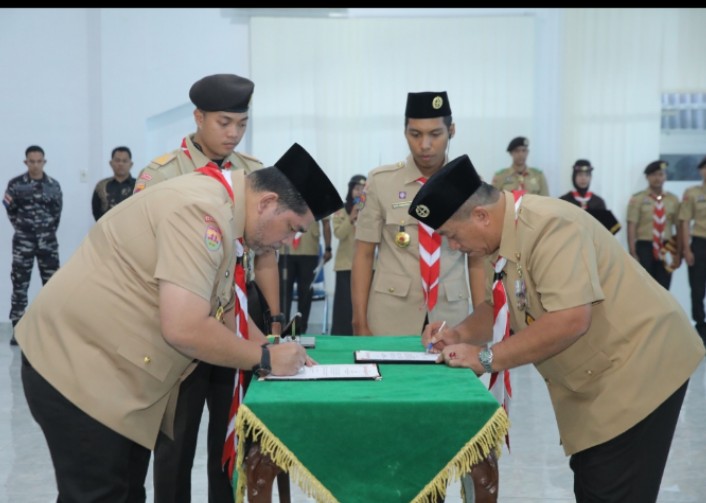 Bupati Asahan Dikukuhkan Sebagai Ketua Mabicab Pramuka Asahan Masa Bakti 2024 - 2029