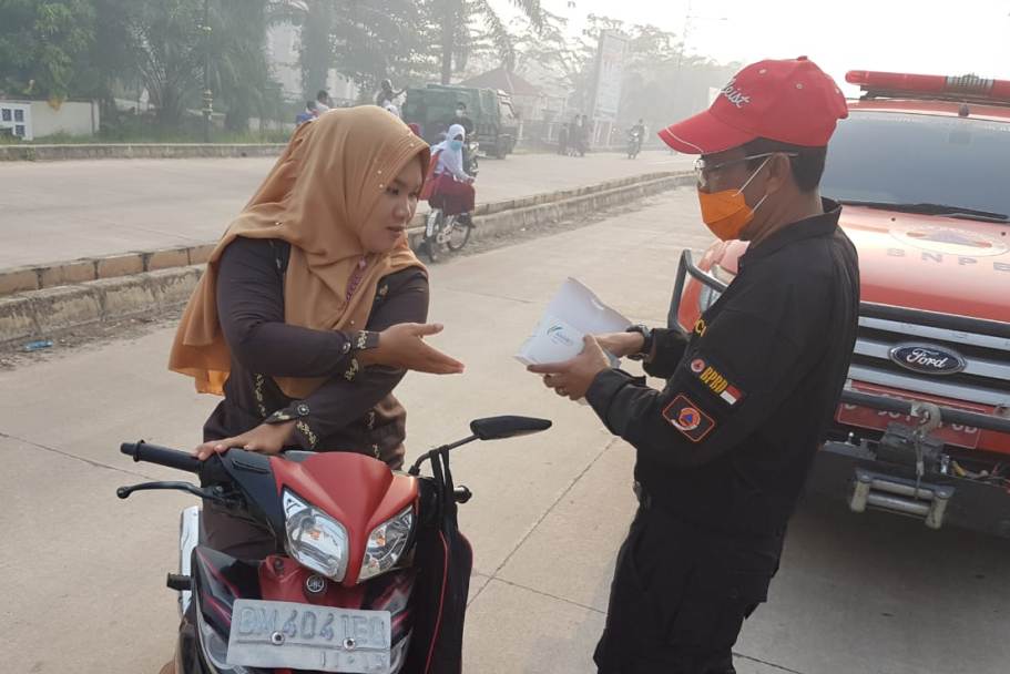 BPPD Bengkalis Bagikan 3000 Masker