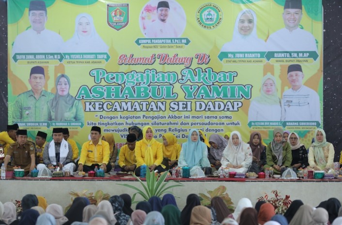 Pengajian Akbar Ashabul Yamin Di Sei Dadap Dihadiri Ketua PKK Kabupaten Asahan