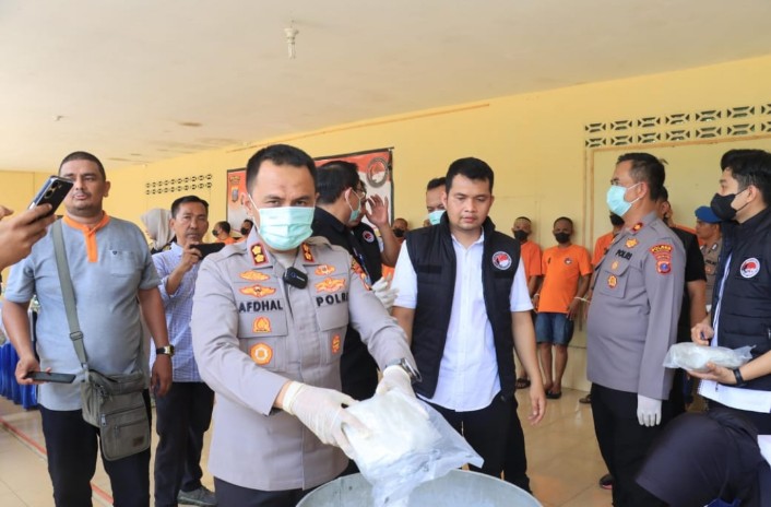 Kembali Polres Asahan Gelar Pemusnahan Barang Bukti Narkoba