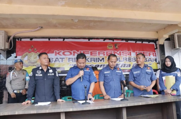 Polres Asahan Gelar Press Release Pengungkapan Kasus Pelecehan Seksual Terhadap Anak Di Kecamatan Simpang Empat Kabupaten Asahan