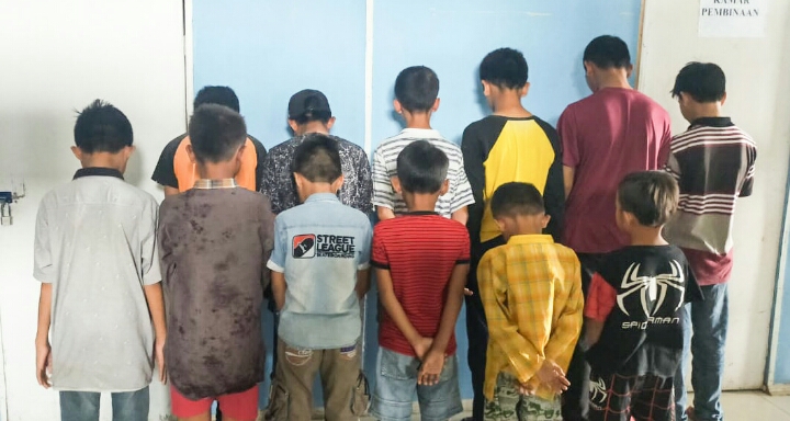Di Aceh Tamiang, Libur Hari Ketiga Terkait Covid-19, Puluhan Pelajar Terjaring Sat Pol PP
