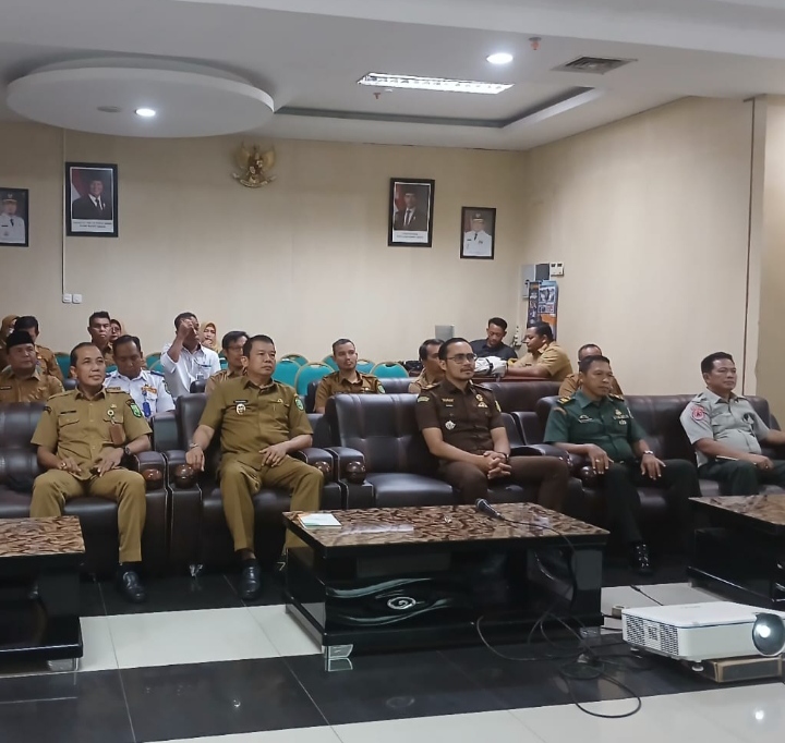 Dandim 0302/Inhu Diwakili Pasi Pers Hadiri Acara Vitcon Bersama Mendagri Antisipasi Cuaca Ekstrim Idul Fitri