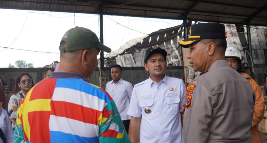 Kebakaran Hebat Landa Panglong 88, Wako Tebingtinggi Sampaikan Keprihatinan Mendalam