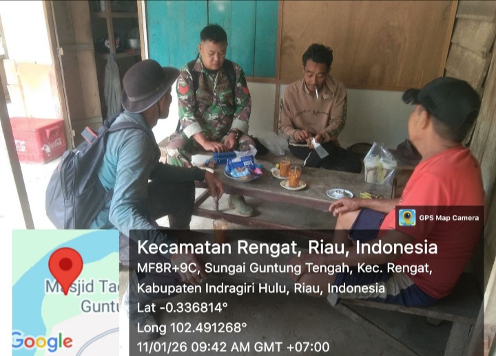 Babinsa Koramil Rutin Pantau Wilayah Binaan Melalui Komsosnya