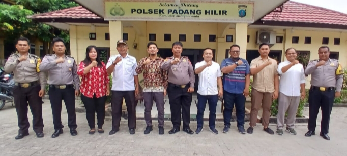 Kapolsek Padang Hilir Terima Audiensi PPK dan Panwaslu Kecamatan