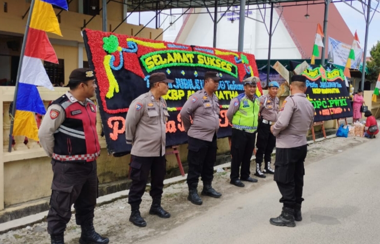 Perayaan Pesta Jubelium 50 Tahun Gereja HKBP Maranatha, Polres Tebingtinggi Lakukan Pengamanan