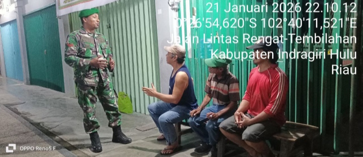 Peran Aktif Babinsa Melaksanaakan Patroli Malam Memang Sangat Dibutuhkan