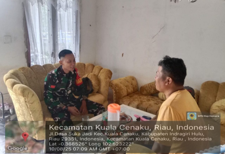 Kunjungan Silaturahmi Dengan Komsos Babinsa Sambangi Rumah Warga Binaan Desa Sukajadi