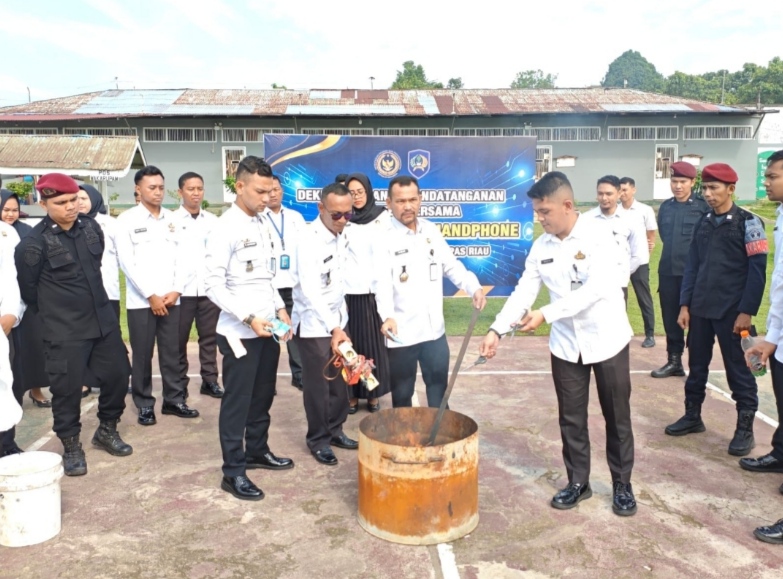 Rutan Kelas IIB Rengat Kembali Deklarasikan Anti Narkoba dan Alat Komunikasi Ilegal