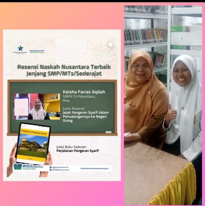 Keisha SMPN 13 Raih Juara Terbaik I di Lomba Resensi Buku Perpustakaan Nasional RI