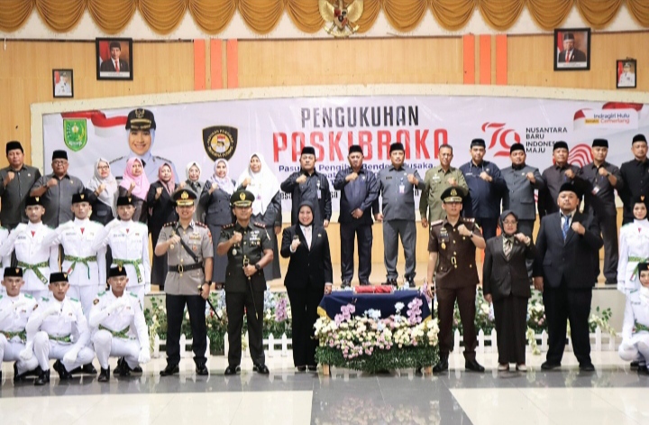 Dandim 0302/Inhu-Kuansing  Hadiri Pengukuhan Paskibraka Tingkat Kabupaten