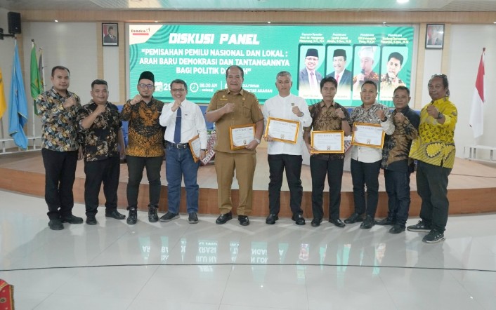 Bupati Asahan Ikuti Diskusi Panel Pemisahan Pemilu Nasional Dan Lokal Di Kabupaten Asahan