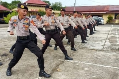 Tingkatakan Kemampuan Anggota, Polres Musi Rawas Rutin Latihan Bela Diri