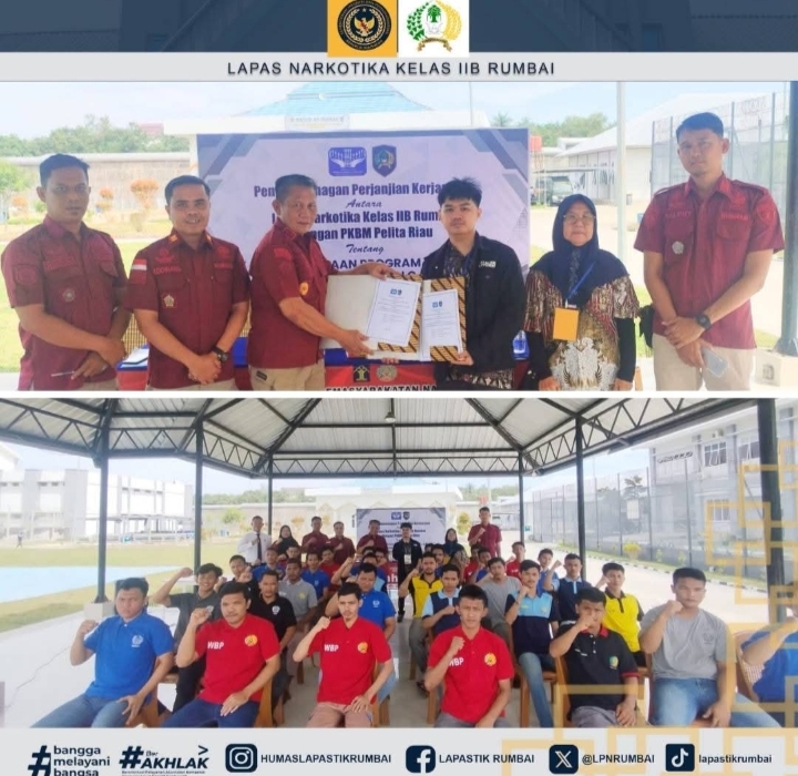 Lapas Narkotika Rumbai Resmikan MoU dengan PKBM Pelita Riau