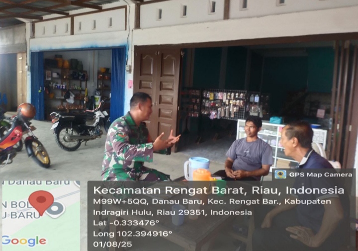 Jaga Hubungan Baik,Babinsa Koramil 01/Rengat Rutin Laksanakan Komsos Bersama Warga Binaan