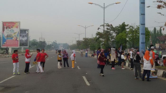 CFD di Dumai Diselimuti Kabut, Pengunjung Tetap Antusias