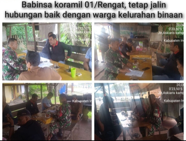 Sambangi Warga Desa Wilayah Binaan Babinsa koramil 01/Rengat Bersilahtuhrahmi