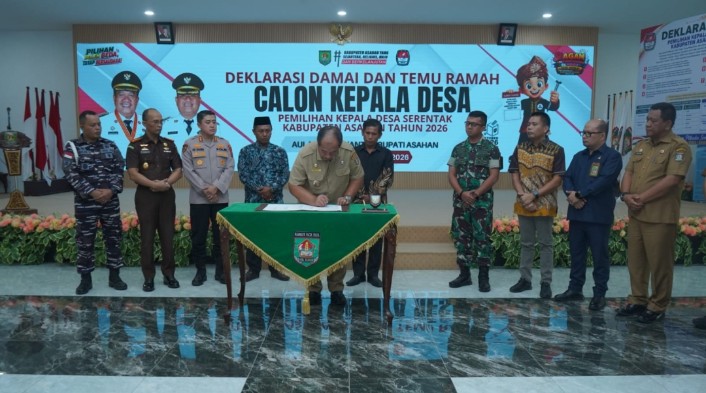 Deklarasi Pilkades Damai Dalam Rangka Pilkades Serentak Tahun 2026 Di Kabupaten Asahan