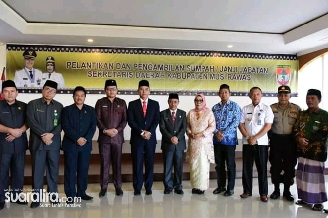 Priskodesi Ucapkan Sumpah Jabatan Selaku Sekda Kabupaten Musi Rawas Yang Baru