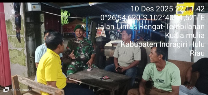 Terwujudnya Lingkungan Aman Dan Tertib Dengan Aktifnya Babinsa Berpatroli Malam