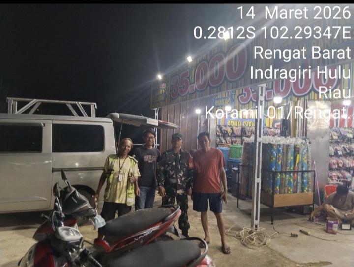 Menjelang Hari Raya Idul Fitri Babinsa Lebih Intensiapkan Patroli Malam Bersama Warganya