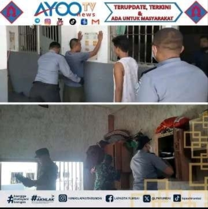 Komitmen Wujudkan Zero Halinar, Lapas Narkotika Rumbai Gelar Razia Insidentil