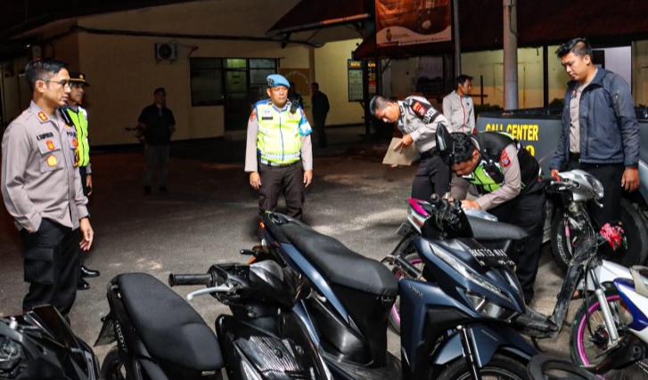 Patroli Skala Besar, Polres Tebing Tinggi Jaring 16 Pelanggar Lalu Lintas dan 2 Pemilik Narkoba