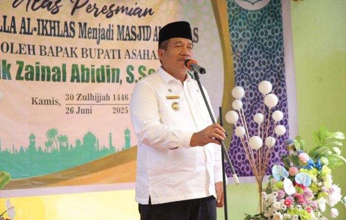 Bupati Asahan Resmikan Musholla Al-Ikhlas Menjadi Masjid Al-Ikhlas Di Desa Air Joman Baru