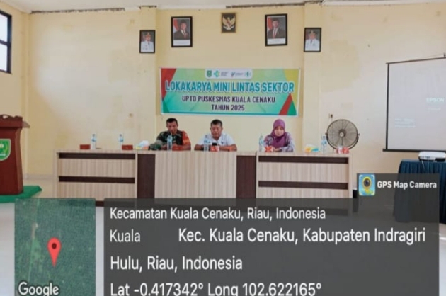 Babinsa Hadiri Lokakarya Mini Lintas Sektor Bidang Kesehatan Di UPTD Puskesmas Kuala Cenaku