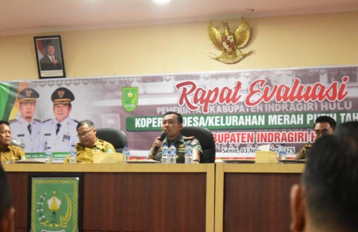Dandim 0302/Inhu-Kuansing Hadiri Rapat Evaluasi Pemanfaatan Lahan Milik Daerah Guna Pembangunan Fisik Gerai