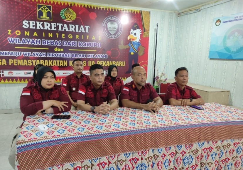 Semangat Baru Pasca Idul Fitri, Lapas Pekanbaru Ikuti Halal Bihalal Bersama Dirjenpas